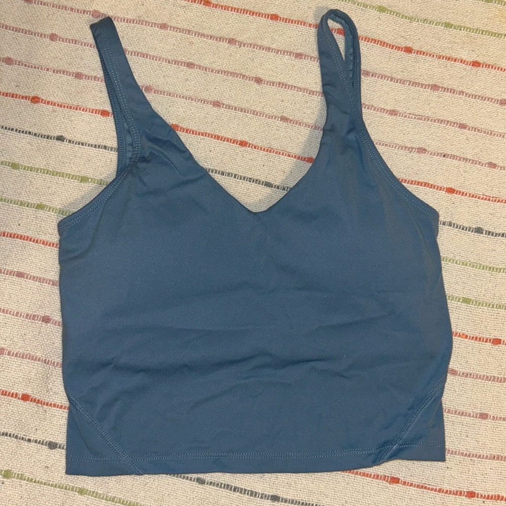 Powder/light blue align top. Size 4